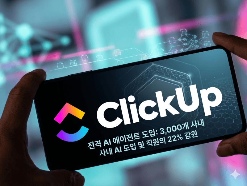 클릭업(ClickUp) 로고를 활용한 인포그래픽
